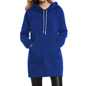 Vente en gros sur mesure Ensemble de sweatshirts à capuche à manches longues, chaud et ample, avec poches pour femmes, nouveau design en coton doux - Product Image 4