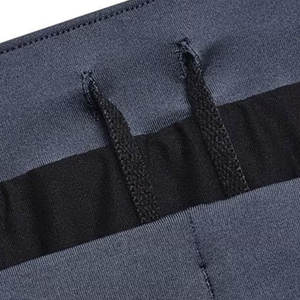 Pantalones cortos de gimnasio de verano con logotipo personalizado para hombre, pantalones cortos de entrenamiento de estilo callejero, cierre de cintura elástica, lona teñida lisa de Color sólido - Product Image 3