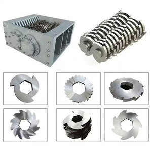 Rifiuti pp grumi di plastica utilizzati tessuto doppio albero trituratore macchina triturazione - Product Image 5