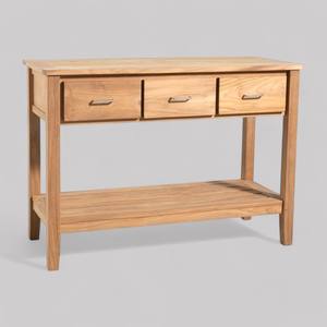 Cajón de mesa de consola para exteriores de madera de teca maciza sostenible Natural, exhibición de madera Real para gabinetes de sala de estar de granja, Buffet - Product Image 4