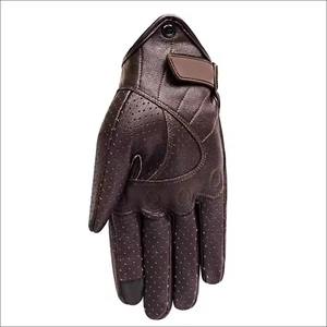 Guantes de moto personalizables para hombre y mujer, materiales de cuero con logotipo/diseño personalizado para deportes y carreras de motos - Product Image 1