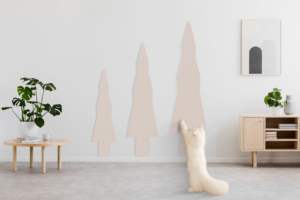 Protector de Pared Decorativo y Funcional de <span class=keywords><strong>Fieltro</strong></span> de Poliéster No Tejido para Gatos, para Protección de Paredes Interiores - Product Image 3