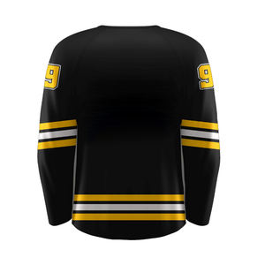 Concevez vos propres maillots de hockey sur glace personnalisés vente en gros de tissu en maille respirante conception d'impression par sublimation OEM ODM approvisionnement d'usine - Product Image 6
