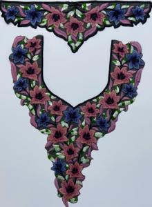 Fait à la main en Inde Appliques florales 3D élégantes brodées sur un col en tulle doux pour accessoires vestimentaires Patches Premium - Product Image 3