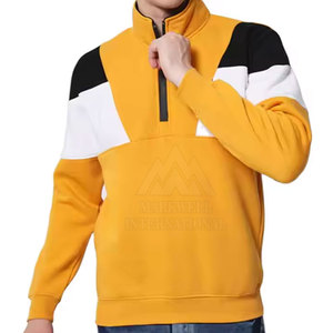 Invierno cálido hombres media cremallera sudaderas ropa casual hombres media cremallera sudaderas secado rápido sudaderas para hombres - Product Image 1