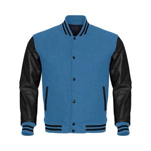 Chaquetas Varsity Letterman de Alta Calidad con Logotipos de Colegios Personalizados, Cuerpo de Lana Genuina y Mangas de Cuero para Invierno - Product Image 1