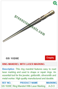 Mandrin à anneau avec marquage laser GS 1026E pour outils de bijoux-Outils de bijouterie - Product Image 2