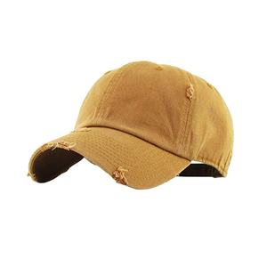 OEM nuevo diseño de alta calidad 6 paneles 100% algodón bordado Logo gorra de béisbol Unisex desgastado papá gorra con borde curvo - Product Image 2