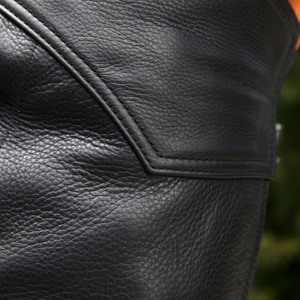 Premium Quality Fully Lined Genuine <b>Leather</b> Motorbike <b>Chaps</b> Wholesale Windproof Protection Custom Made Sizes Customized Color - Product Image 6
