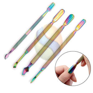 Pousse-cuticules professionnel en acier inoxydable double extrémité de qualité supérieure, outil de beauté avec logo personnalisé - Product Image 6