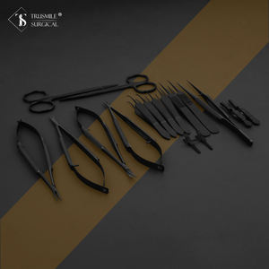 Venta al por mayor de instrumentos de microcirugía de mano de acero inoxidable alemán mejor valorados Set 16 PES instrumentos 200-400 gramos o personalizado - Product Image 3