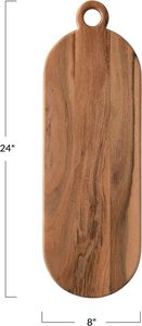 Juego de 2 tablas de cortar con mango de queso de madera de acacia, tabla de cortar de madera de haya de tamaño personalizado, Color de madera natural - Product Image 2