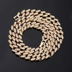 Collar cubano de hip hop de 12mm chapado en oro de 18 quilates de alta calidad, cadena cubana encantadora de Plata de Ley 925 - Product Image 2