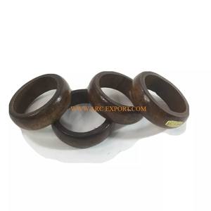 Anneaux de serviette de table en bois et en rotin ensemble de 8 ronds de forme pure et merveilleuse conception faits à la main les plus vendus ronds de serviette - Product Image 2