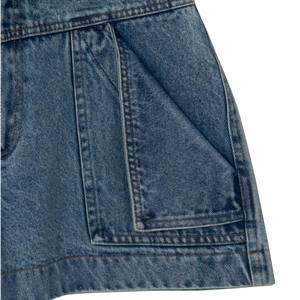 กางเกงขาสั้นผ้ายีนส์ย้อนยุคสำหรับผู้หญิงกางเกงขาสั้นเอวต่ำมีกระเป๋าแนววินเทจแฟชั่น - Product Image 6