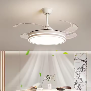2025 Hiện Đại <span class=keywords><strong>LED</strong></span> Quạt Trần Ánh Sáng Cho <span class=keywords><strong>Bluetooth</strong></span> Câm Đơn Giản Vô Hình Sắt Đèn Chùm ABS Cho Nhà Phòng Khách Điều Khiển Từ Xa - Product Image 4