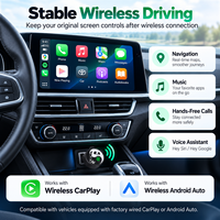 Adaptateur sans fil 2 en 1 CarPlay Android Auto, design Panda, USB Plug and Play, dongle pour voiture avec CarPlay et Android Auto filaires d'origine