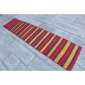 Vintage 1.8x8.2 ft Rug, Turkish <b>Runner</b> Rug, <b>Red</b> Oriental Rug - Product Image 2