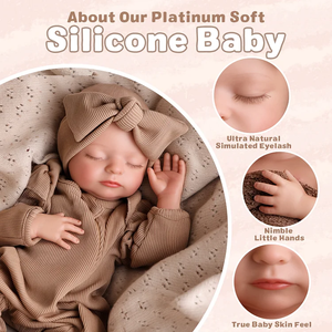 Babeside Realistische Babypuppe 16'' Vollsilikon Schlafende Reborn-Babypuppe Mädchen Hochwertige Reborn-Puppen OEM-Lieferant - Product Image 4