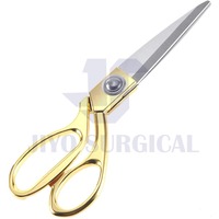 Ciseaux de tailleur à forte demande avec manche en or, ciseaux de coupe en tissu robuste,/8 "/9"/10 "/12"/cisailles à coudre professionnelles