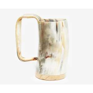 Mug en corne de buffle véritable poli de style vintage, mug à bière viking personnalisé, cadeau d'affaires, 400 ml, compatible lave-vaisselle et micro-ondes, boîte cadeau - Product Image 6