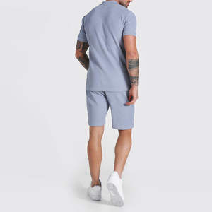 Ensemble 2 pièces pour homme : Sweat-shirt et short à taille élastique, T-shirts unis en gros, ensemble short respirant, prix abordable, personnalisable - Product Image 5