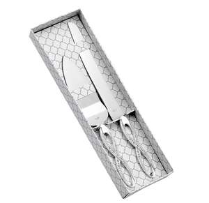 Diseño con cuentas y elegante juego de servidor de pastel de metal con mango de cuentas Diseño de logotipo personalizable de calidad premium Nuevas herramientas para pasteles - Product Image 2