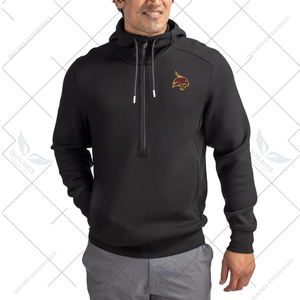 Sweat à capuche pour homme, demi-zip, sweat à capuche personnalisé avec logo des Bobcats de l'État du Texas, sport athlétique, décontracté, à capuche, vente en gros - Product Image 6