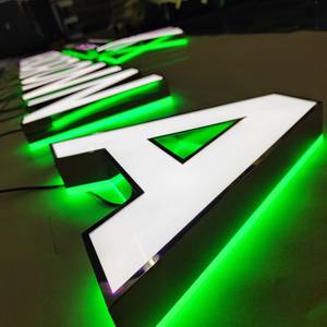 <span class=keywords><strong>Enseigne</strong></span> de réception de bureau 3D LED personnalisée double face de haute qualité, prix d'usine, <span class=keywords><strong>enseigne</strong></span> en lettres - Product Image 3