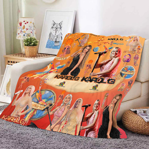 Mantas personalizadas de <span class=keywords><strong>Karol</strong></span> <span class=keywords><strong>G</strong></span>, cantante colombiana, anti-pilling, súper suaves, ligeras, de forro polar y franela. - Product Image 1
