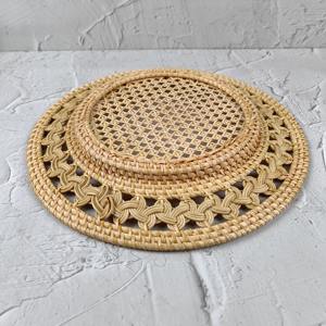 Magnifique plateau rond en rotin et coquillages côtier, fait main, vaisselle, cadeau de Noël pour l'ambiance de la maison - Product Image 2