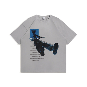 Premium Vintage surdimensionné coton lourd T-Shirt 3D imprimé goutte épaule personnalisé à manches courtes pour hommes femmes été taille XL - Product Image 6