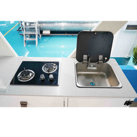 Bateau ponton à moteur électrique de 22 'à énergie solaire avec salle de bain, toilette, partie de direction, pont en aluminium, bateaux pontons