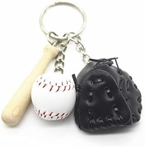 Llavero de bate de béisbol miniatura de madera, de gran tendencia, con guantes de bateo en miniatura, precio mayorista, promoción, de Power Hint - Product Image 5