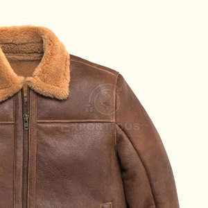 Venta al por mayor Chaqueta de invierno para hombres Uso al aire libre Chaqueta de piel de cuero Nueva llegada Chaquetas de piel de cuero - Product Image 5