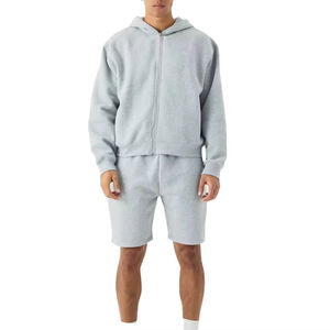 Ensemble de survêtement 2 pièces personnalisé avec logo, respirant, en molleton pour homme, comprenant un sweat à capuche et un pantalon de jogging - Product Image 1