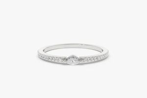 Bague de mariage en or jaune 14K de haute qualité empilable Marquise Lab Grown Diamond Eternity Rings pour femmes Matériau principal en or 18K - Product Image 3