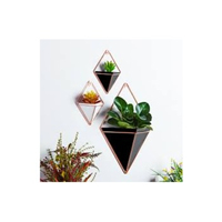 Ensemble 3 jardinières suspendues en forme de triangle pour décoration d'hôtel à bas prix pot mural conteneur pour le sol du jardin décoration de la maison