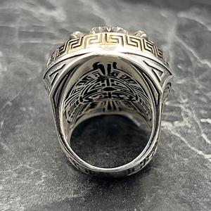 Anello da Uomo Artigianale Premium in Argento Sterling 925 con Testa di Leone, Montatura a Castone, Occhi in Zircone Rosso, Stile Hip Hop, per Fidanzamento e Anniversario - Product Image 6