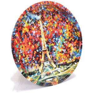 Afremov Paris plateau métallique rond 370 mm plateau décoratif - Product Image 2