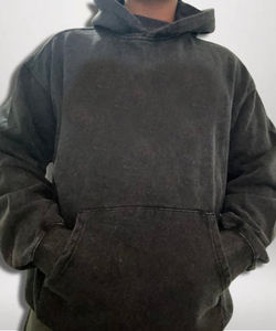 Personalizado de alta calidad bordado Logo 100% algodón Streetwear ácido lavado sudaderas con capucha para sudaderas básicas, sudaderas con capucha de mezcla de algodón - Product Image 2