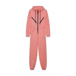 Costume de sport une pièce à capuche pour femme 2024, pantalon de loisirs, couleur rose, nouveau - Product Image 6