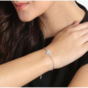Pulsera Solitario Corazón de Plata de Ley 925 CLARA con Zirconia Suiza, Regalo para Mujeres y Niñas - Product Image 4