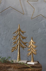 <b>Tabletop</b> Decorative High Quality Golden Metal Christmas <b>Tree</b> With White Marble Base for Christmas Home Decoration - Product Image 2