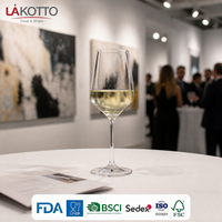 Verre à vin blanc sans plomb LAKOTTO 400 ml, coupe conique, pour restaurants et hôtels, verrerie d'exportation, logo personnalisé, fabrication en usine