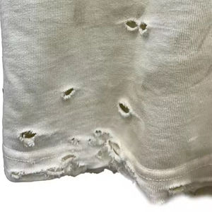 T-shirts tendance unis coupe classique effet usé pour hommes 100% coton écologique couleur personnalisée légers logo personnalisé - Product Image 6