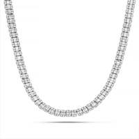TISHYA DIAMOND Élégant et raffiné, Moissanite taille brillant 18 mm, Argent plaqué or rose 14K, Monture griffe, pour Fiançailles, Anniversaire, Hip