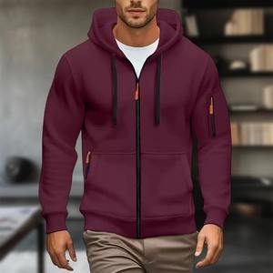 เสื้อสเวตเตอร์มีฮู้ดสำหรับผู้ชายดีไซน์ไฮเอนด์สไตล์เกาหลีสีพื้นทรงหลวมเรียบง่ายเสื้อแจ็คเก็ตลำลองฤดูใบไม้ผลิและฤดูใบไม้ร่วง - Product Image 3