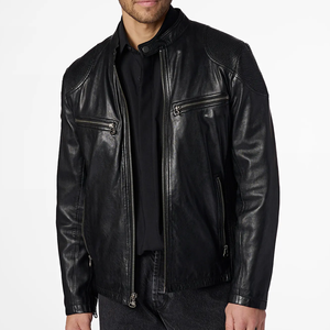 Coupe-vent d'automne et d'hiver le plus populaire veste en cuir pour hommes de qualité personnalisée veste en cuir fabriquée au Pakistan - Product Image 6