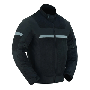 Men's Black Cordura CE Armoured Textile Motorcycle Jackets With Reflective Panels Adventuring Windproof Motorbike Jacket For Men - Product Image 2